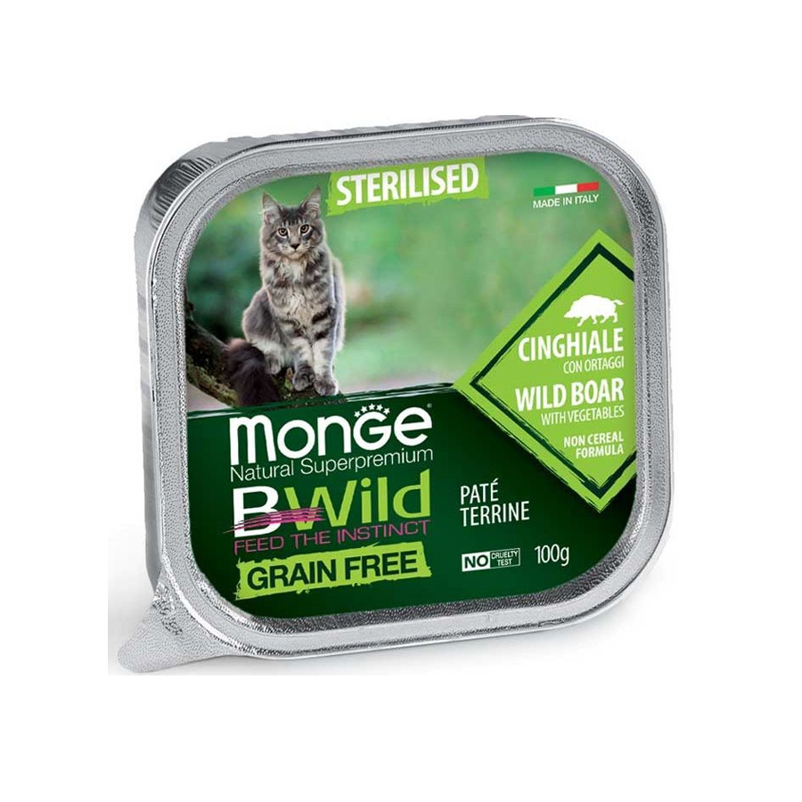 Monge bwild grain free cat sterilized pate