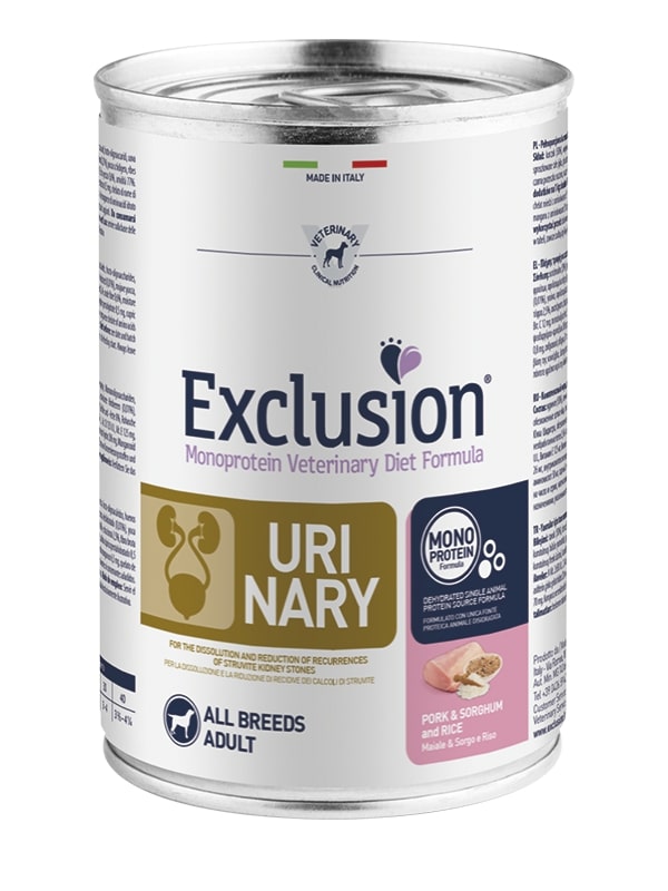 Eclusion diet cane urinary- umido