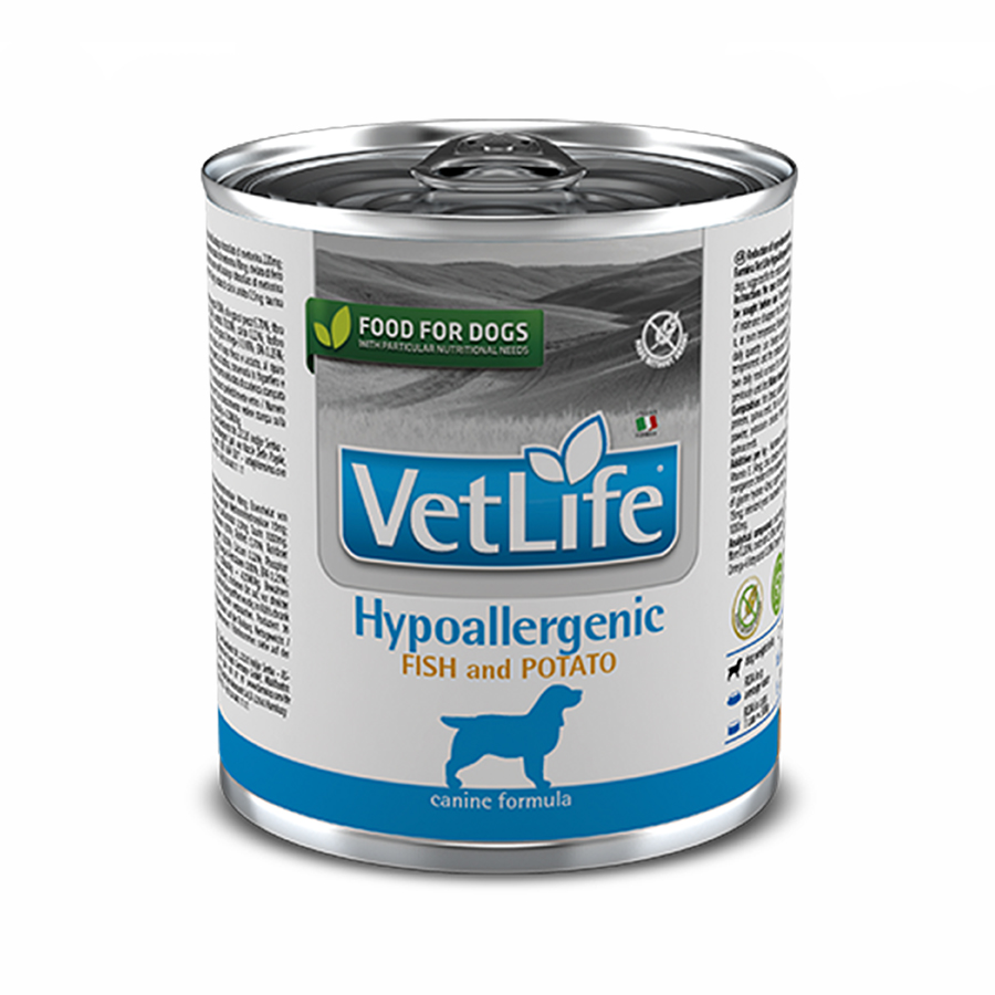 Farmina vet life cibo cane hypoallergenic fish&potato - lattina 300g