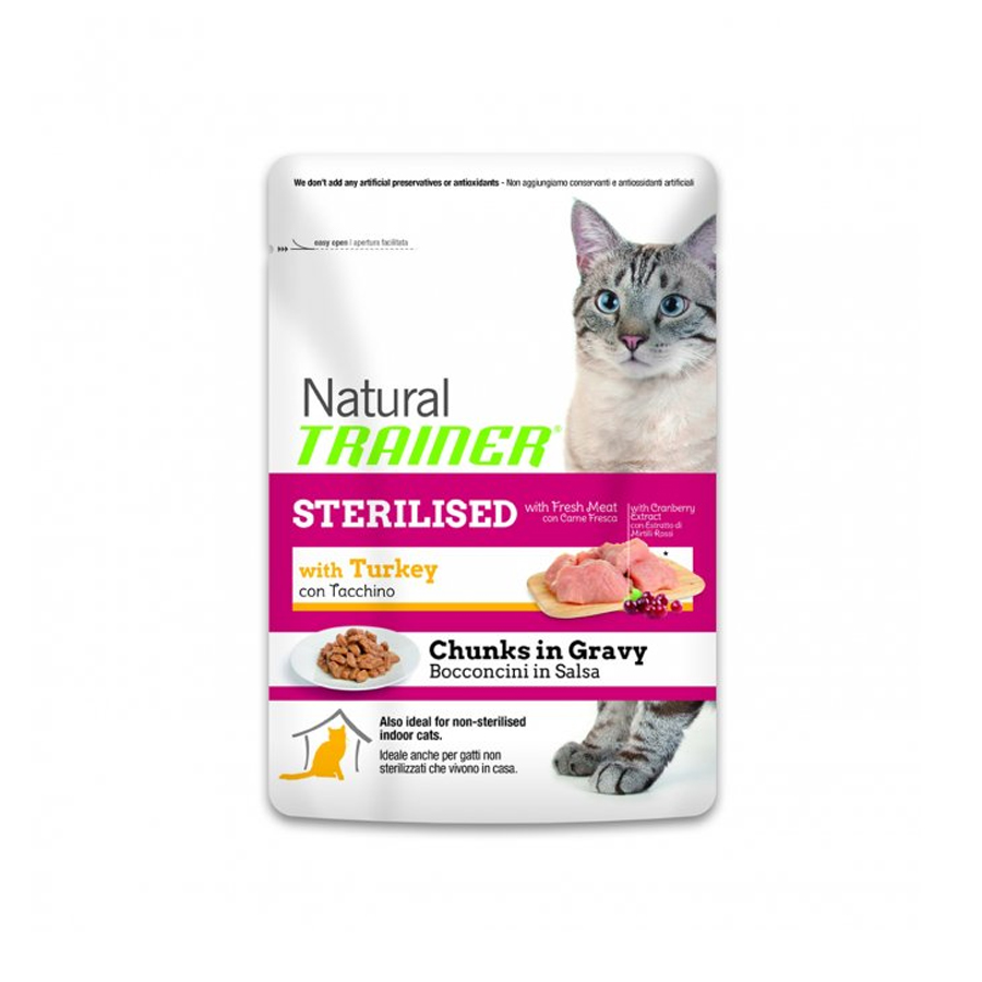 Natural trainer cibo gatto adult sterilised - busta
