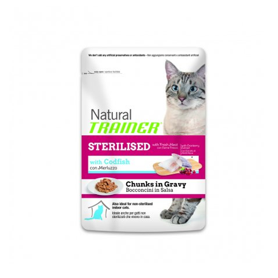 Natural trainer cibo gatto adult sterilised - busta