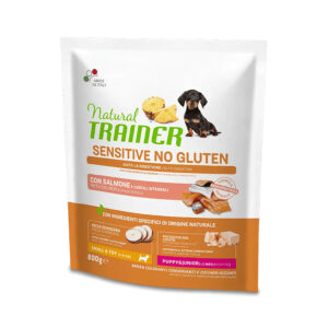 Natural trainer sensitive no gluten cibo cane puppy&junior mini