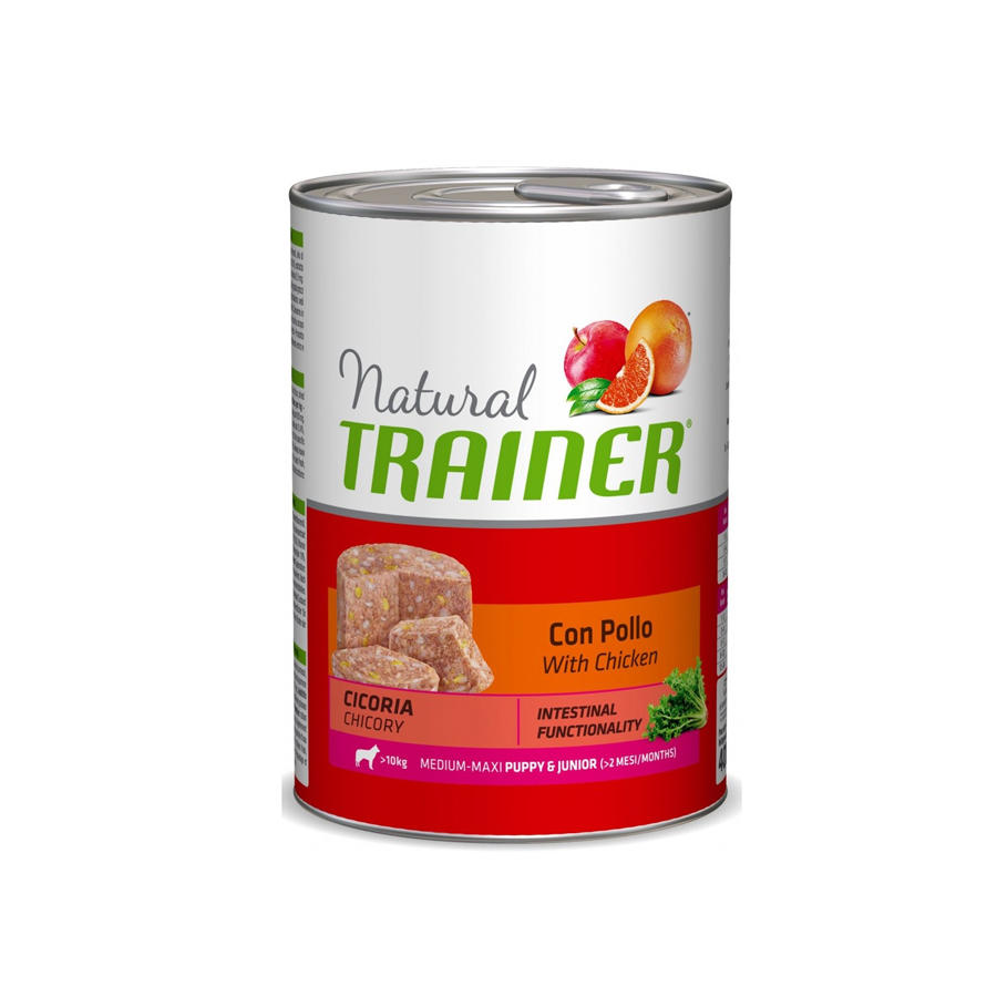 Natural trainer cibo cane puppy&junior medium&maxi - lattina
