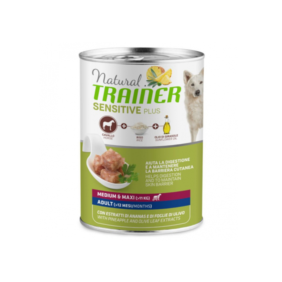 Natural trainer sensitive plus cibo cane adult medium&maxi- lattina