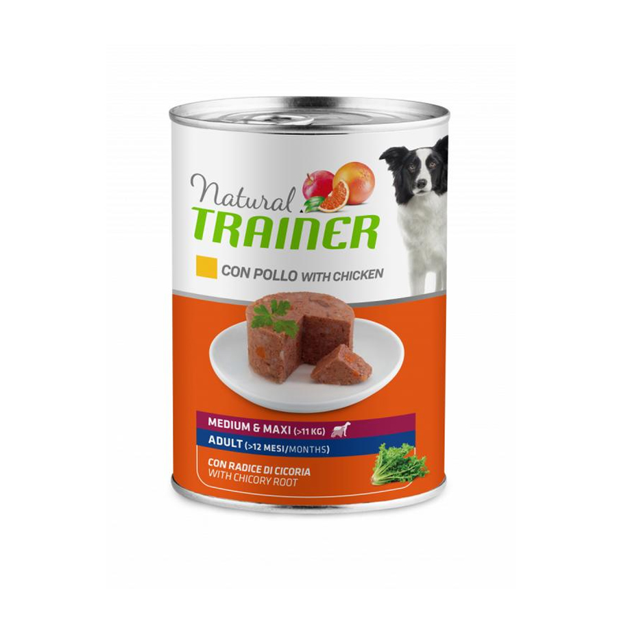 Natural trainer cibo cane adult medium&maxi- lattina