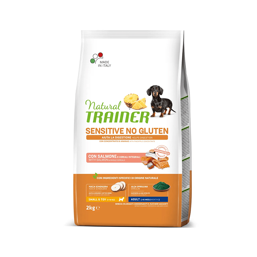 Natural trainer sensitive no gluten cibo cane adult mini
